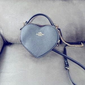 Coach black heart purse